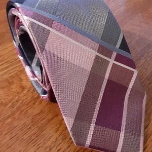 Michael Kors plaid silk tie